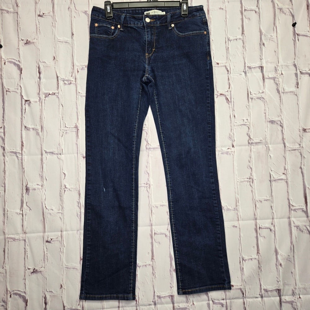 Levi's 518 Straight Jeans Dark Wash Denim Low-Rise Classic Casual Womens 9 29x32